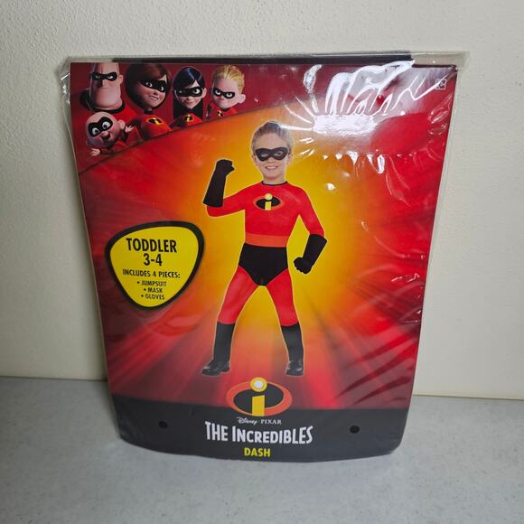 New Incredibles 2 Dash Halloween Costume Toddler Child Small disney 3t 4t - Picture 1 of 2